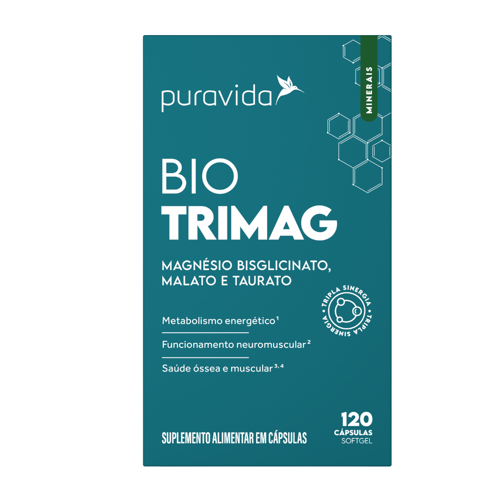Magnésio Bio Trimag Puravida 120Caps