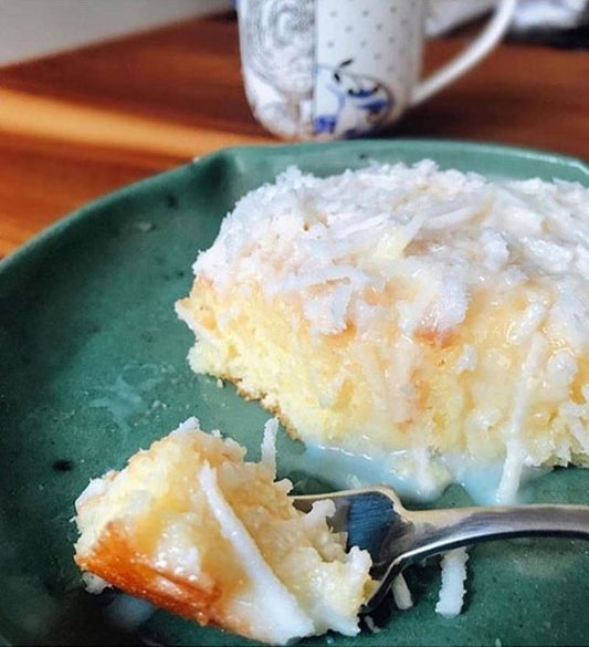 Bolo de coco gelado toalha felpuda