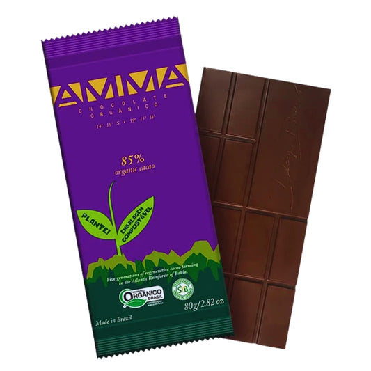 Chocolate Orgânico 85% Cacau AMMA 80g