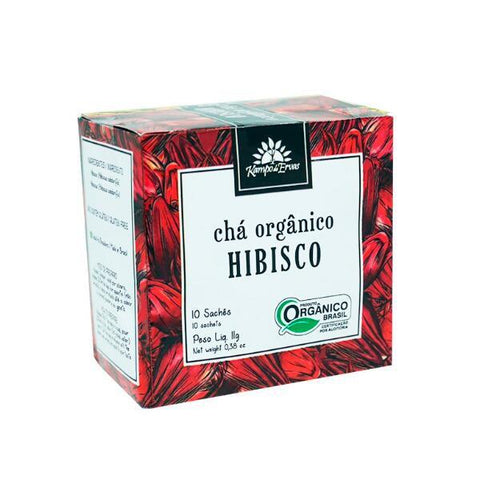 Chá de Hibisco Orgânico em Sachês Kampo de Ervas 10g