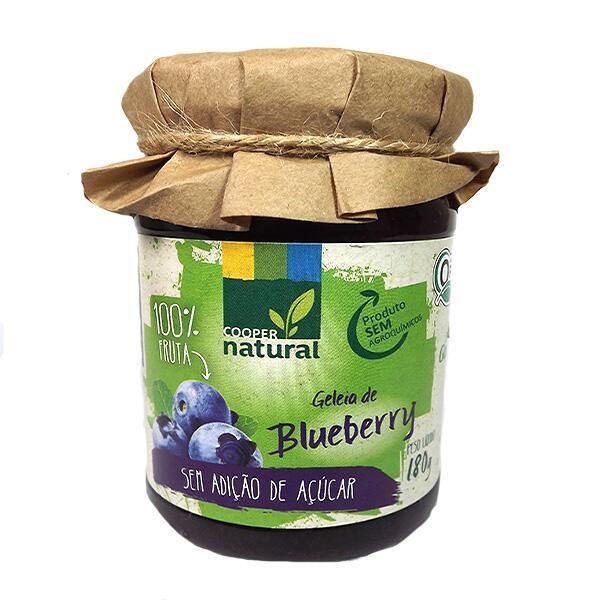 Geleia Orgânica de Blueberry Sem Açúcar Coopernatural 180g