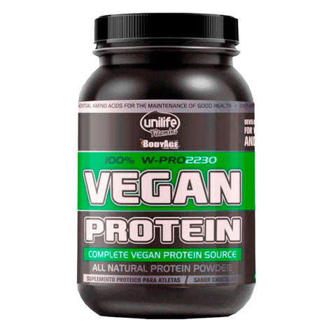 Whey Vegan Protein 100% Natural Sabor Chocolate Unilife 900g