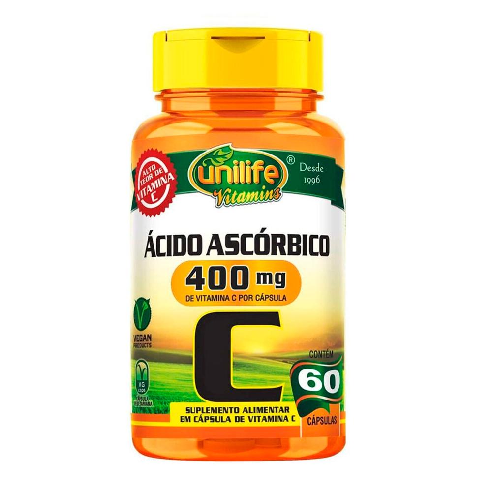 Vitamina C - Ácido Ascórbico - Unilife 60 Cápsulas