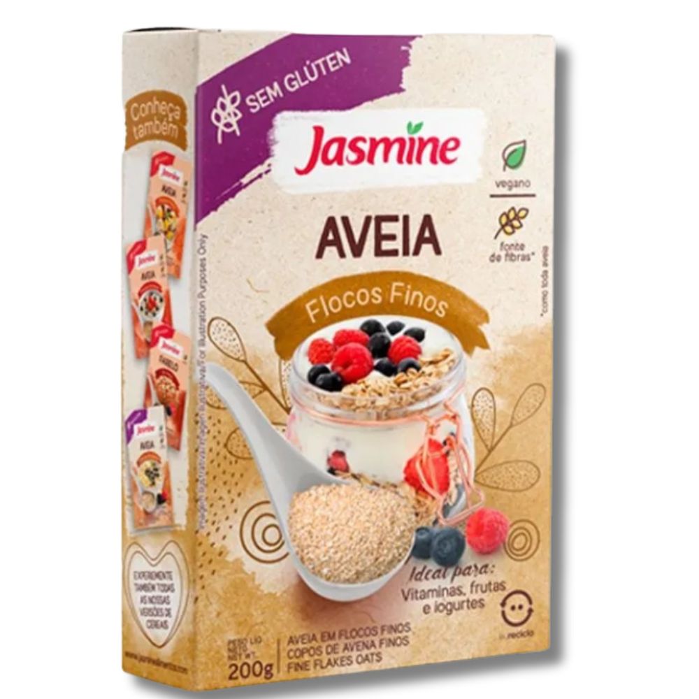 Aveia sem Glúten em Flocos Finos Jasmine 200g