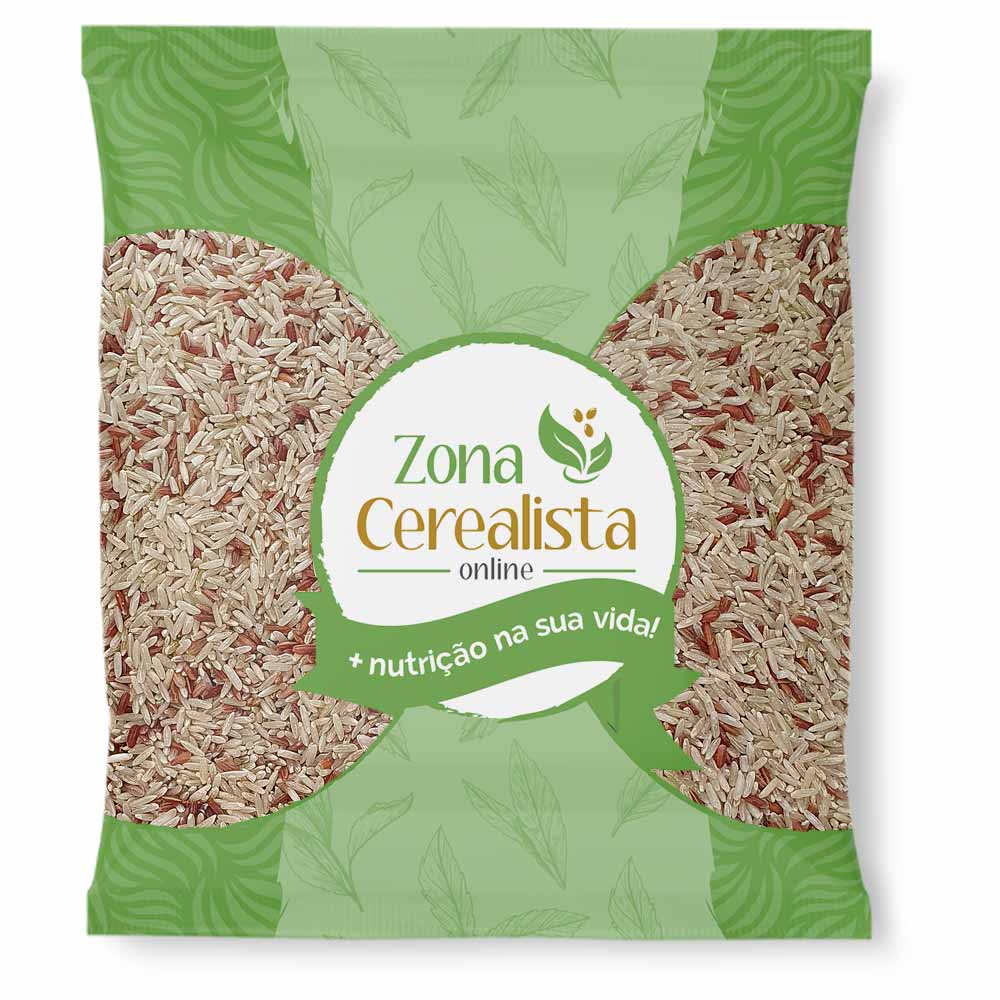 Arroz Integral Branco e Vermelho Agulhinha (Granel 500g)