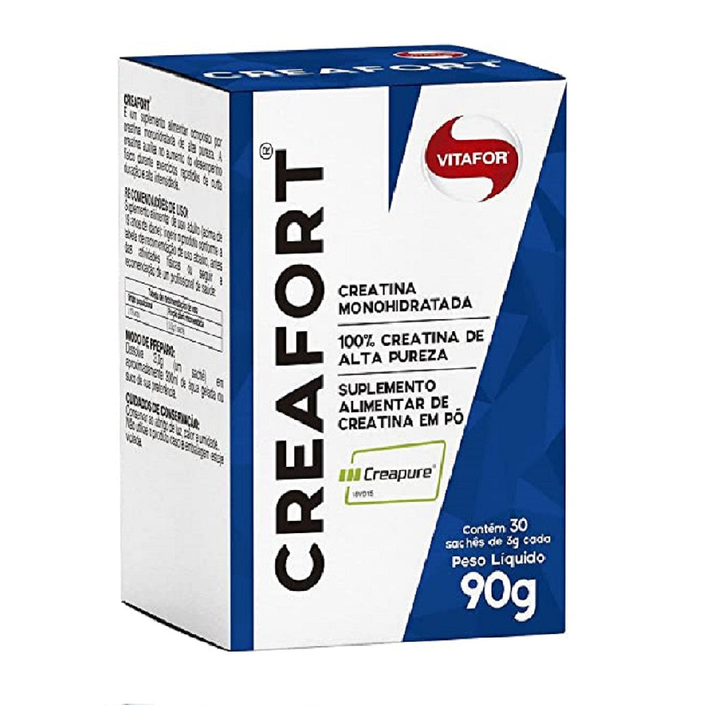 Creatina Creapure Creafort Vitafor 30 Sachês De 3g