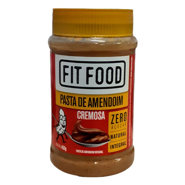 Pasta de Amendoim Fit Food Integral Cremosa 450g - mobile-superprix