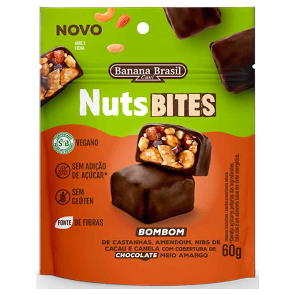 Bombom Vegano Zero Chocolate Amargo NutsBites 60g