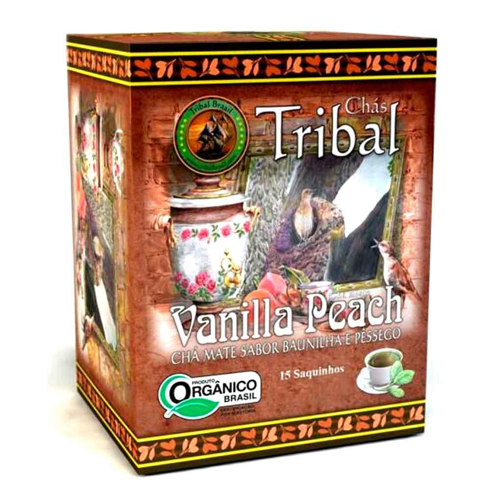 Chá Orgânico Mate Sabor Baunilha e Pêssego Tribal 22,5g