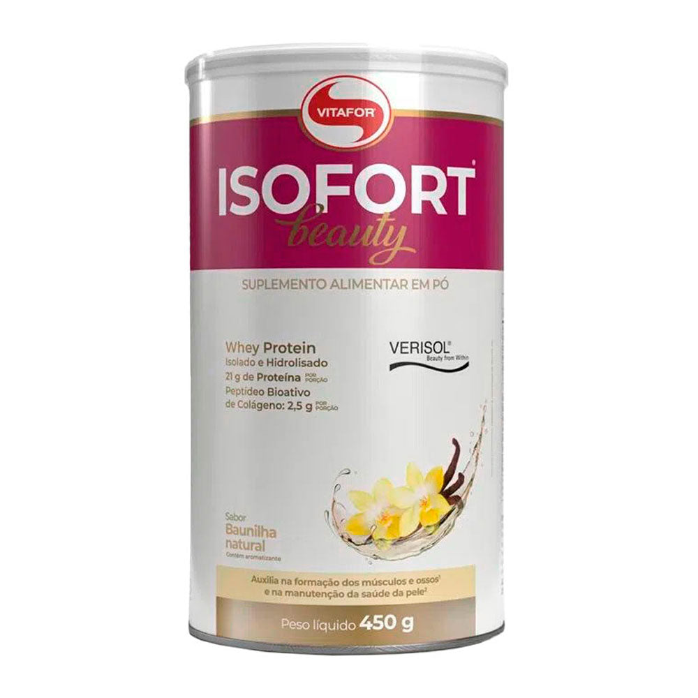 Whey Protein Isofort Beauty Baunilha Vitafor 450g