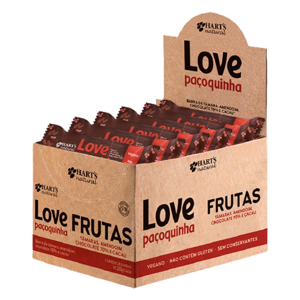 Barra de Fruta Hart's Natural Love Sabor Paçoquinha - Caixa 24x25 g