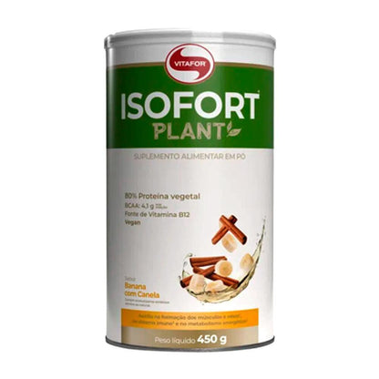 Proteína Isolada Vegetal Isofort Plant Banana E Canela Vitafor 450g