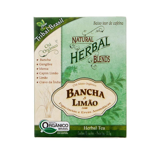 Chá Misto Orgânico Bancha e Limão Tribal 22,5g