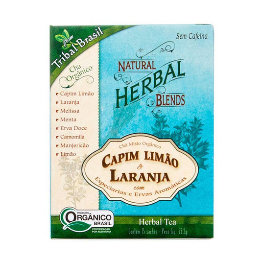 Chá Misto Orgânico Capim Limão e Laranja Tribal 22,5g