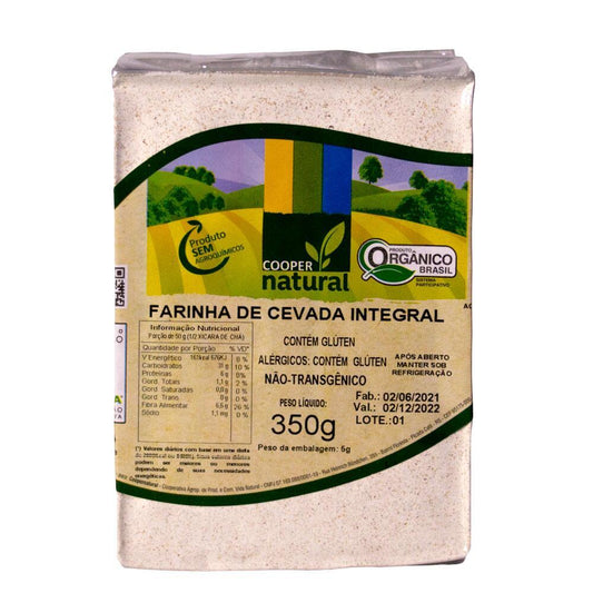 Farinha de Cevada Integral Orgânica Coopernatural  350g