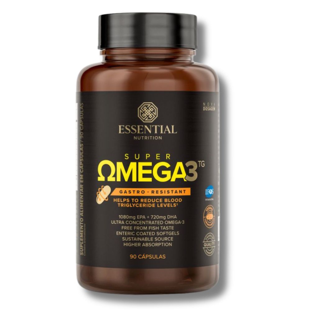 Super Ômega-3 TG Gastro-Resistant Essential Nutrition 90 Caps