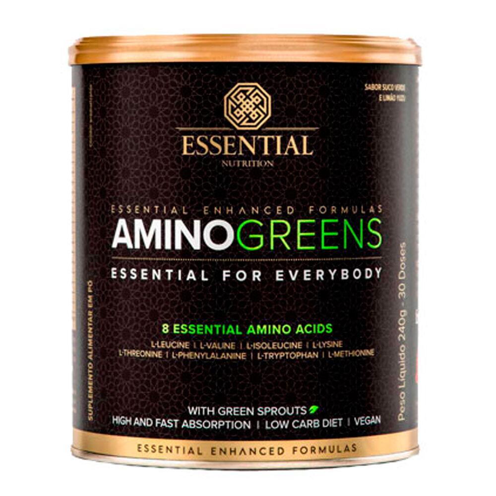 Aminoácidos Amino Greens Suco Verde Essential Nutrition 240g