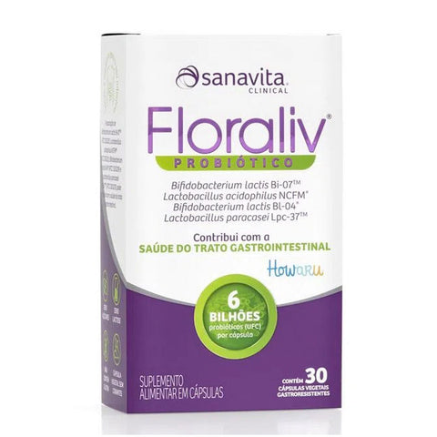 Probiótico Floraliv Sanavita 30 cápsulas