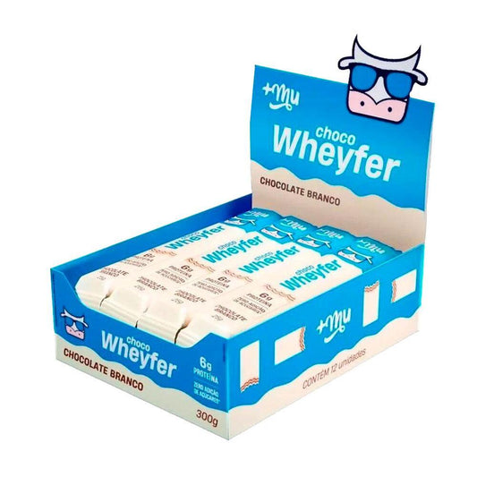 Wafer Chocowheyfer Sabor Chocolate Branco +Mu (Cx c/ 12un de 25g)