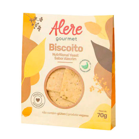 Biscoito Nutritional Yeast com Alecrim Gourmet Alere 70g