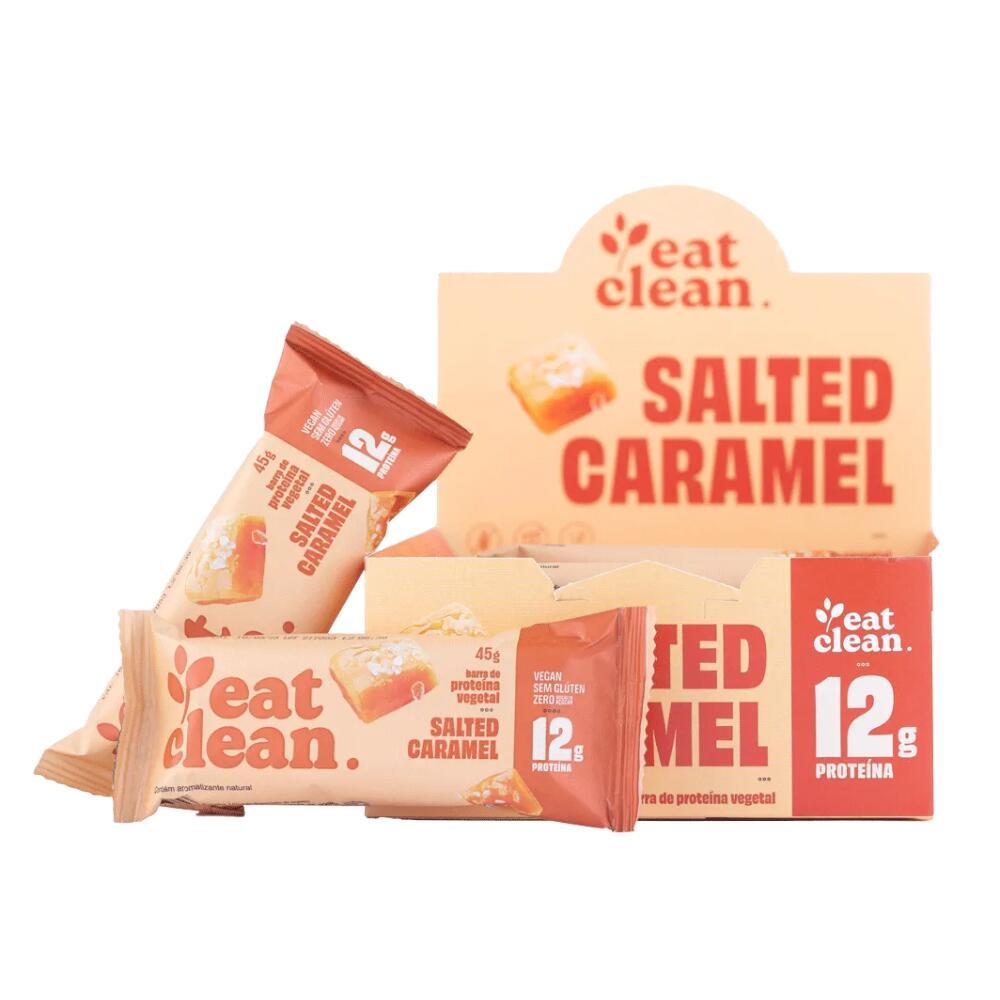 Barra de Proteína Salted Caramel Eat Clean (Cx c/ 12un de 45g)