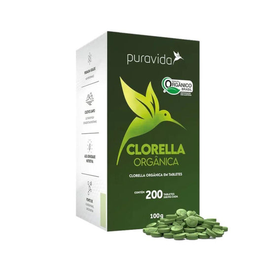 Clorella Premium Orgânico Puravida (200 Tabletes)