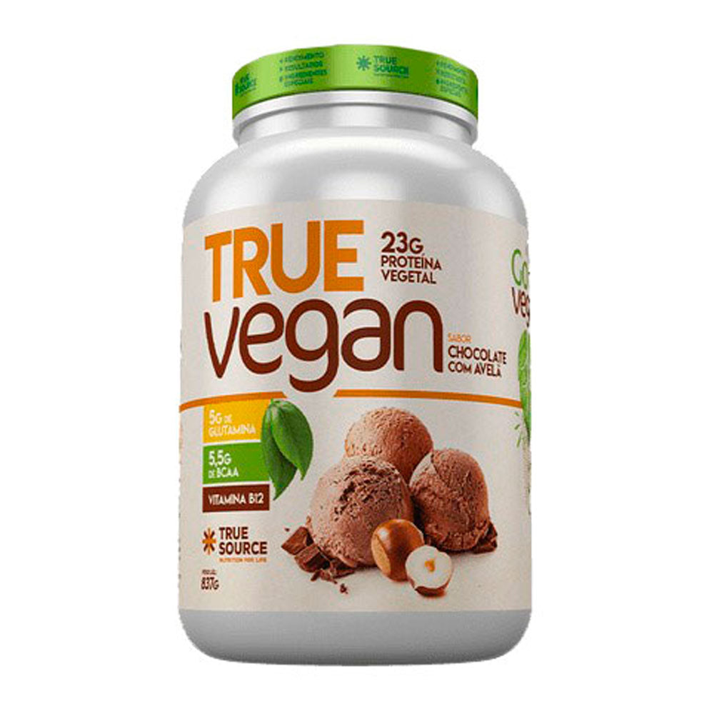 True Vegan Proteína Isolada Vegana Chocolate com Avelã True Source 837g