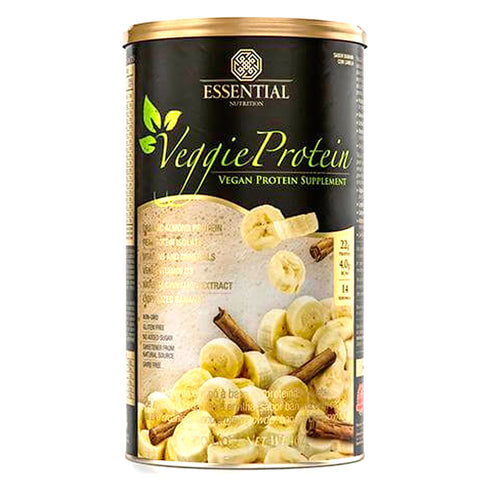 Proteína Vegetal Veggie Protein Banana com Canela Essential Nutrition 462G