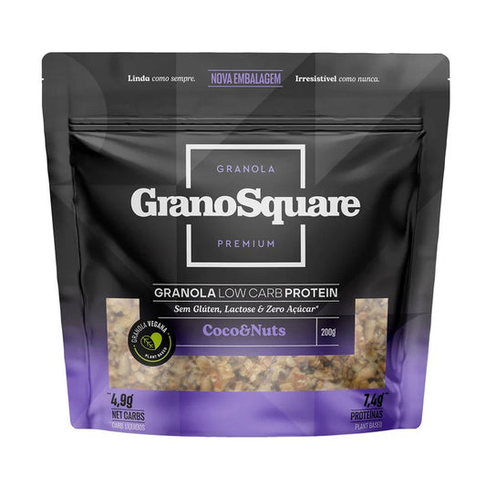 Granola Low Carb Coco e Nuts Grano Square 200g