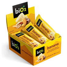 biO2 Nuts Barra de Castanhas e Frutas Banana com Chocolate, Caixa com 12 unidades de 25 g