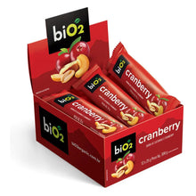 biO2 Nuts Barra de Castanhas e Frutas com Cranberry – Caixa 12 unidades de 25 g
