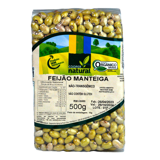 Feijão Manteiga Orgânico Coopernatural 500g