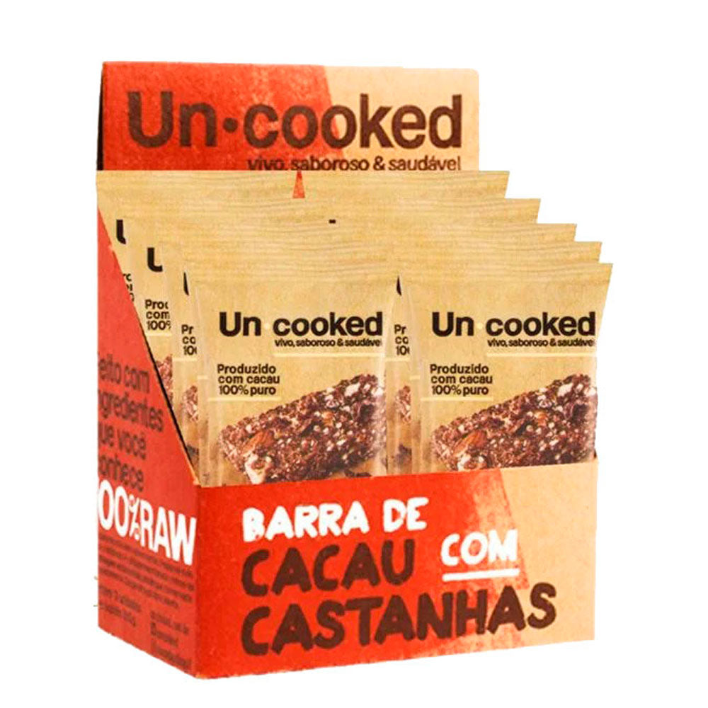 Barra de Cacau com Castanhas Uncooked (Cx 12un de 30g)