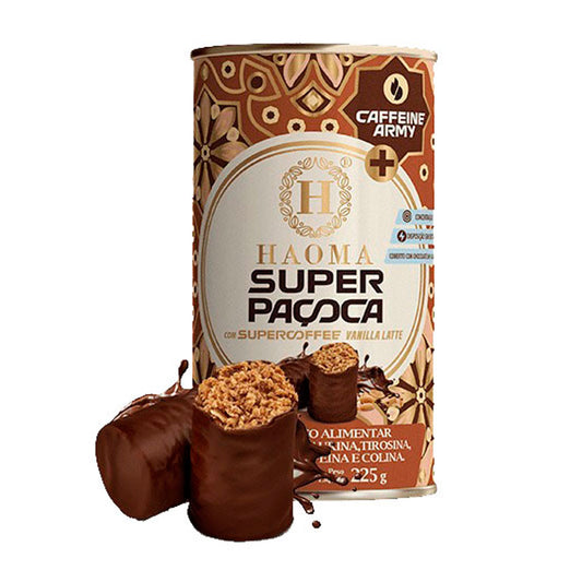 Lata de Paçoca com Supercoffee Vanilla Late Haoma 225g