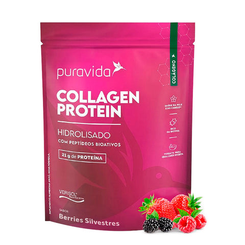 Collagen Protein Berries Silvestres Puravida 450g