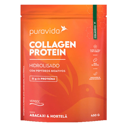 Collagen Protein Abacaxi e Hortelã Puravida 450g