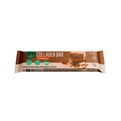 Barra de Proteína Nutrify Collagen Bar Sabor Brownie - Caixa com 10 unidades de 50 g