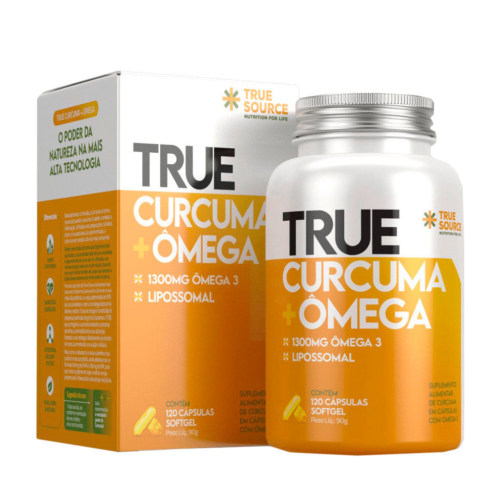 True Curcuma + Ômega True Source 120 Caps