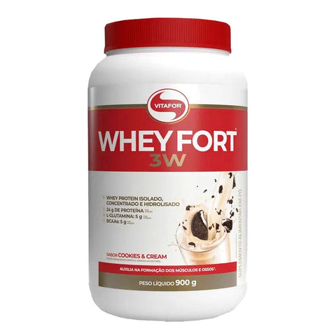 Whey Protein Whey Fort 3W Cookies 'n Cream Vitafor 900g