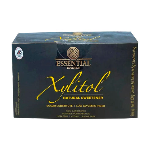 Adoçante Xylitol Essential Nutrition 50 Sachês de 5g
