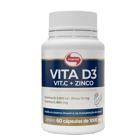 Vita D3 Vit.c + Zinco Vitafor 60 Cáps