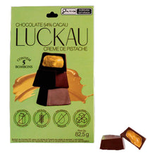 Bombom Luckau 54% Cacau com Creme de Pistache – Pouch 82,5 g