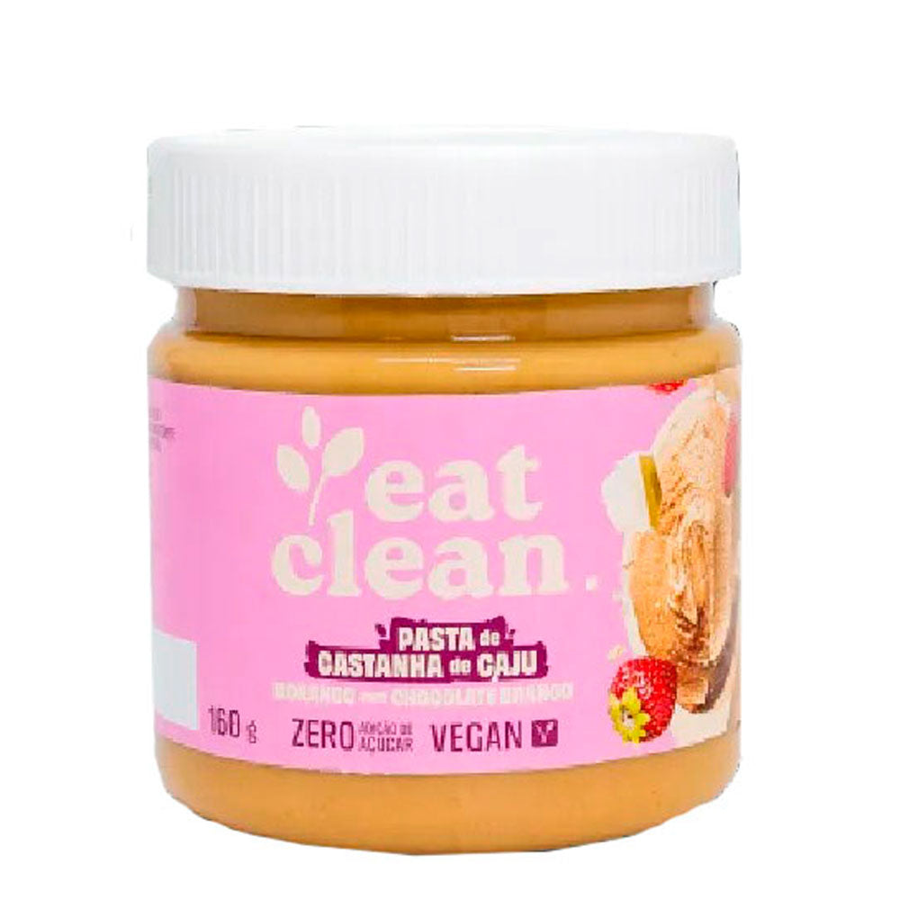 Pasta de Caju Morango com Chocolate Branco Eat Clean 160g