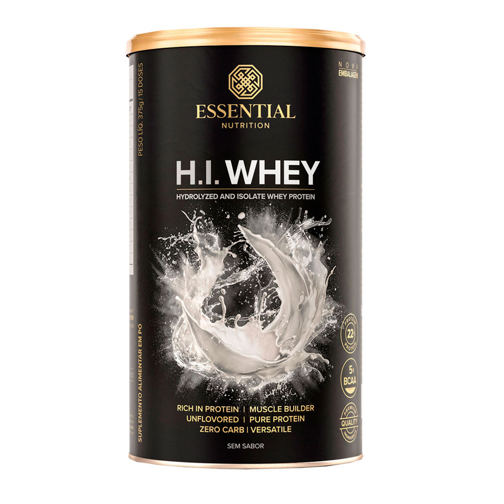 Whey Protein Hidrolisado e Isolado Hi Whey Essential Nutrition Lata 375g