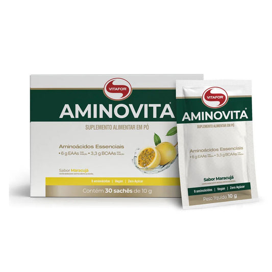 Aminovita Sabor Maracujá vitafor 30 sachês de 10g