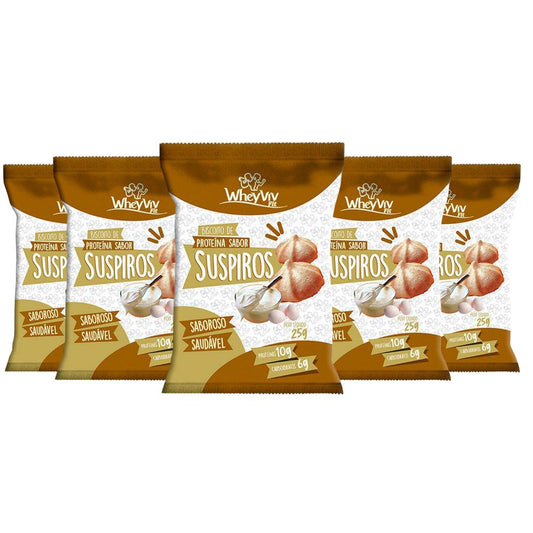 Kit Suspiro de Proteína Sem Açúcar Wheyviv (5un de 25g)