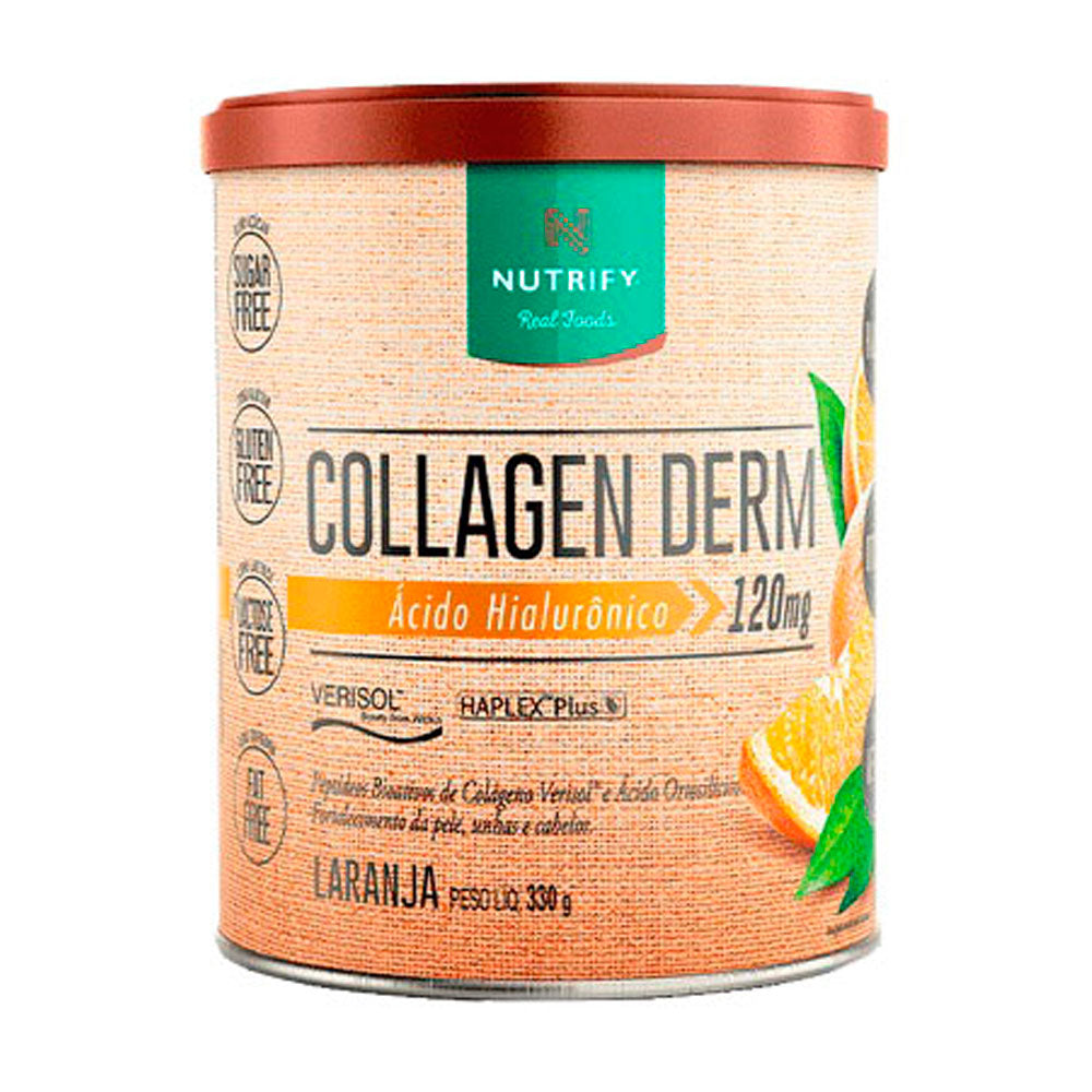 Ácido Hialurônico em Pó Collagen Derm Laranja Nutrify 330g