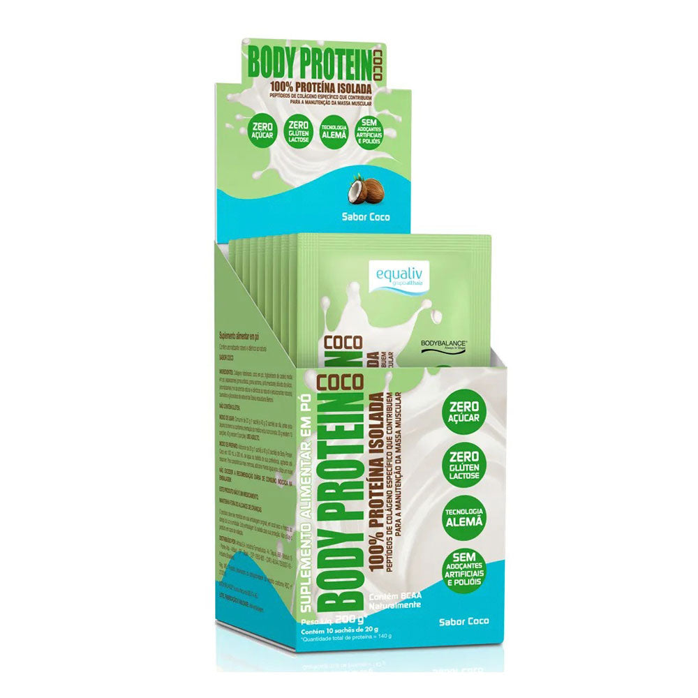 Body Protein Coco Equaliv (10 Sachês de 20g)