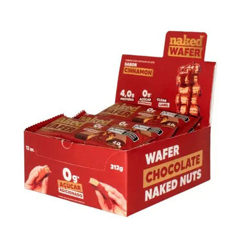 Wafer Cinnamon com Proteína Naked Nuts (Cx 12un de 26g)