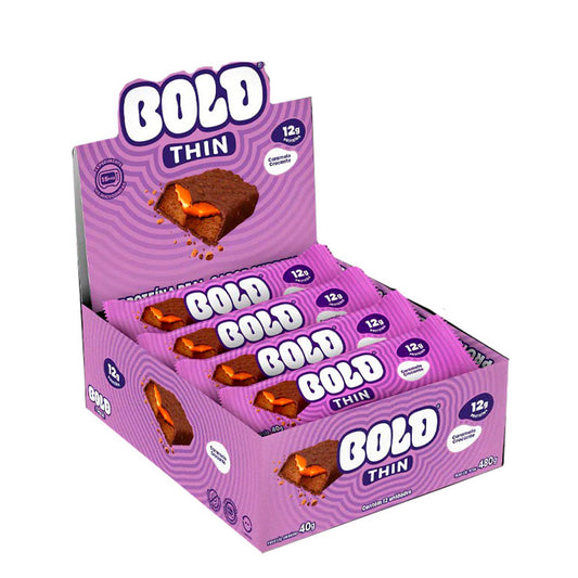 Barrinha Bold Thin Caramelo Crocante (Cx c/12 uni de 40g)